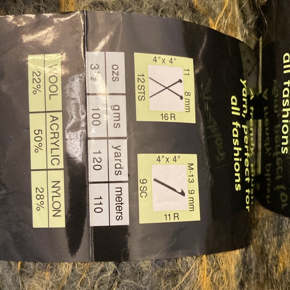 Sensations Angel Hair Yarn. Forest Green color. Four for $32. 120 yards. - Picture 3 of 4